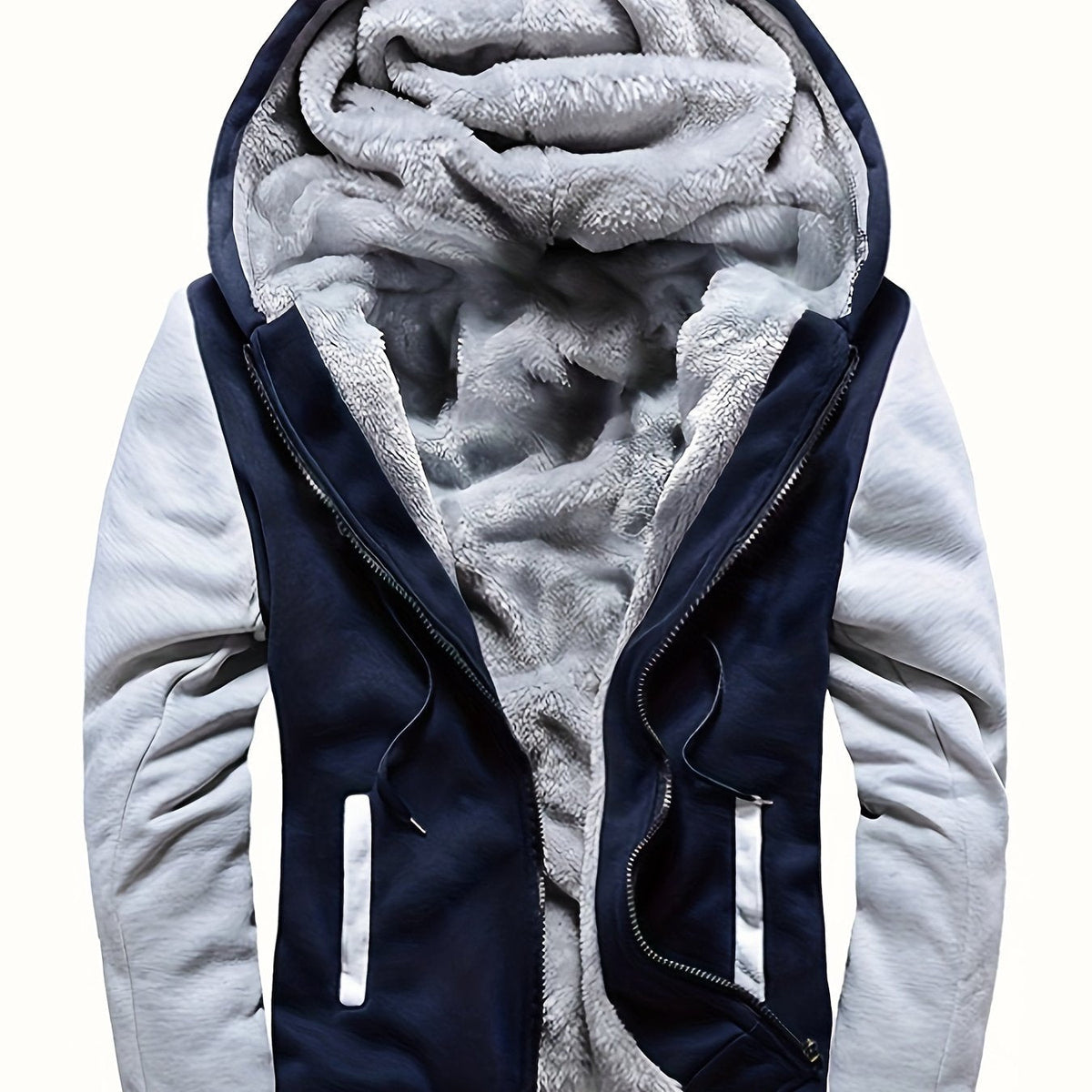 Quinlan | Plush Lined Zip Up Hooded Jacket