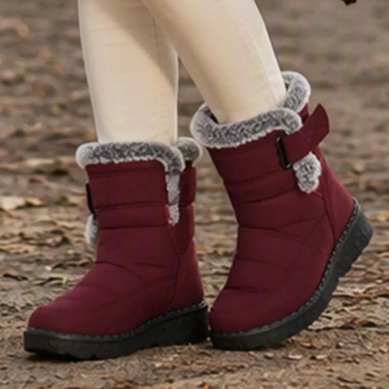 Zora | Plush Lined Buckle Winter Boots