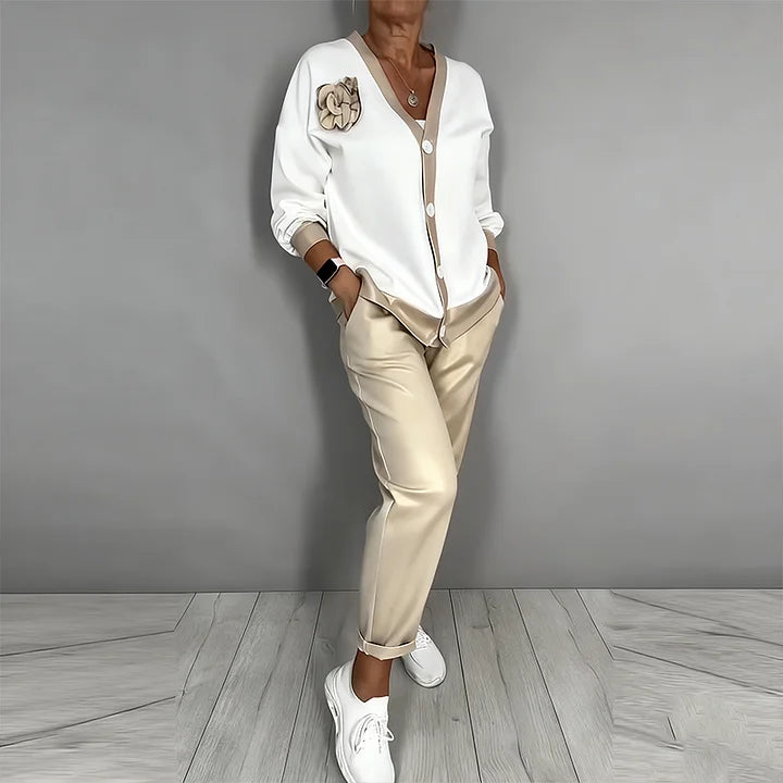 Virelune | Button Cardigan and Trouser Set