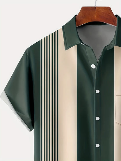 Aster | Retro Stripe Resort Shirt