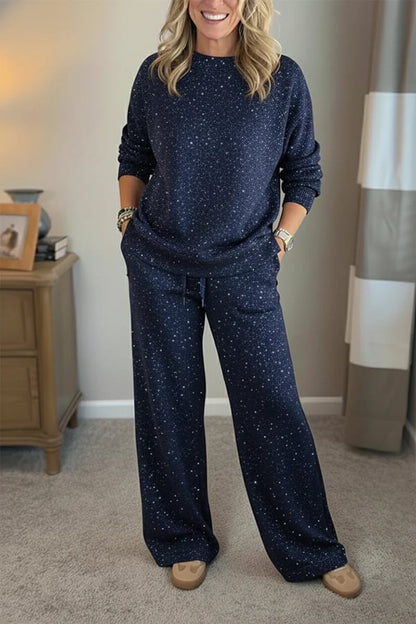 Perrine | Shimmer Relaxed Two Piece Pants Set