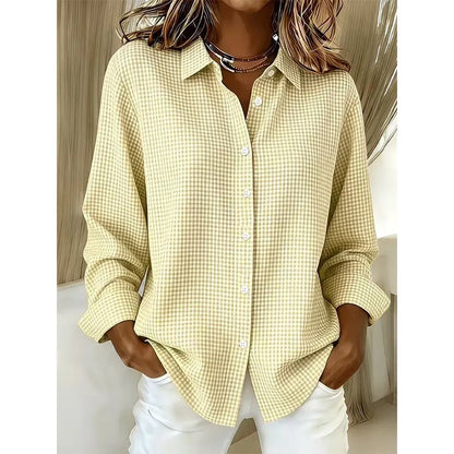 Maristelle | Classic Gingham Button Blouse