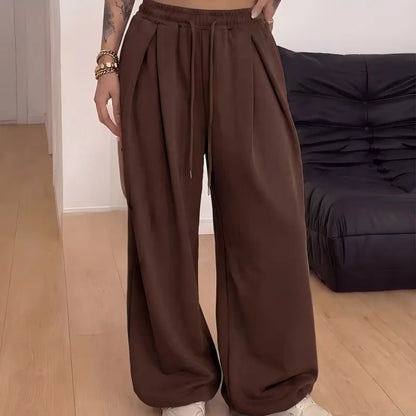 Tavella | Relaxed Drawstring Wide Leg Trousers