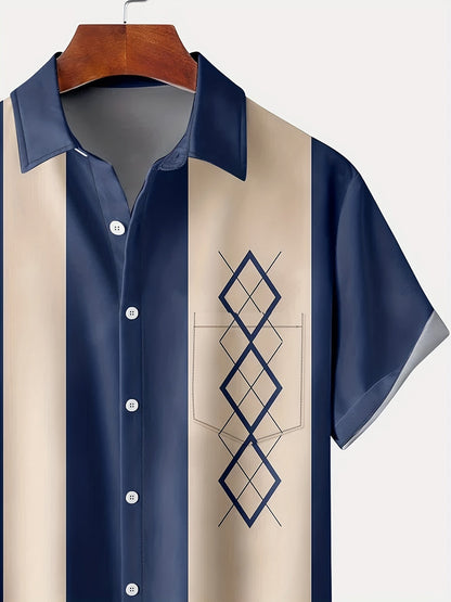 Aster | Retro Stripe Resort Shirt