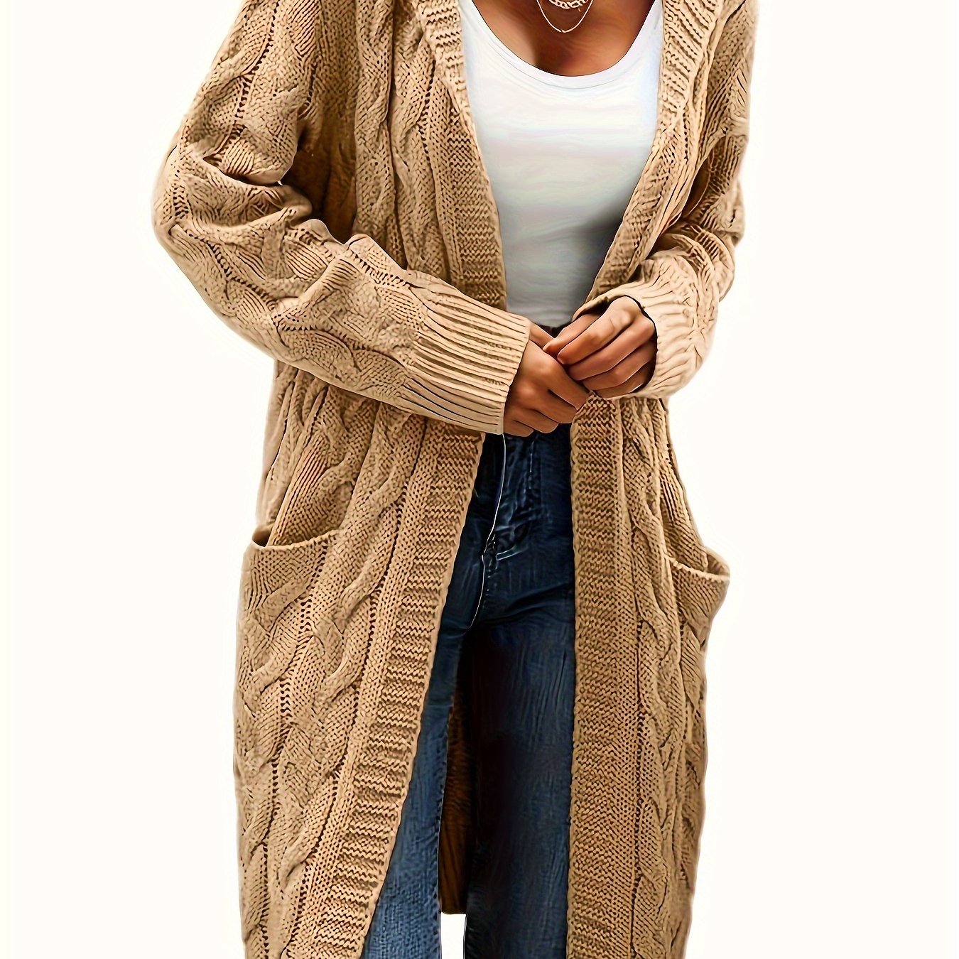Junivelle | Cable Knit Longline Cardigan