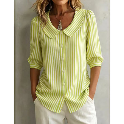 Rosalie | Striped Peter Pan Collar Blouse