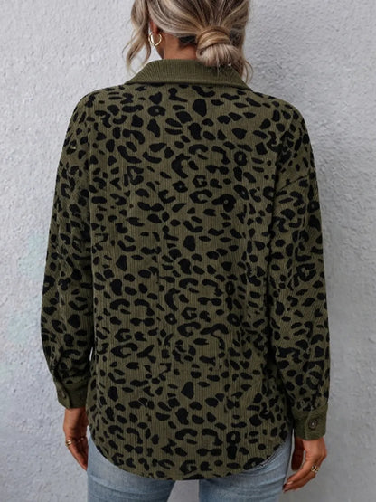 Penhalia | Button Front Animal Print Cardigan