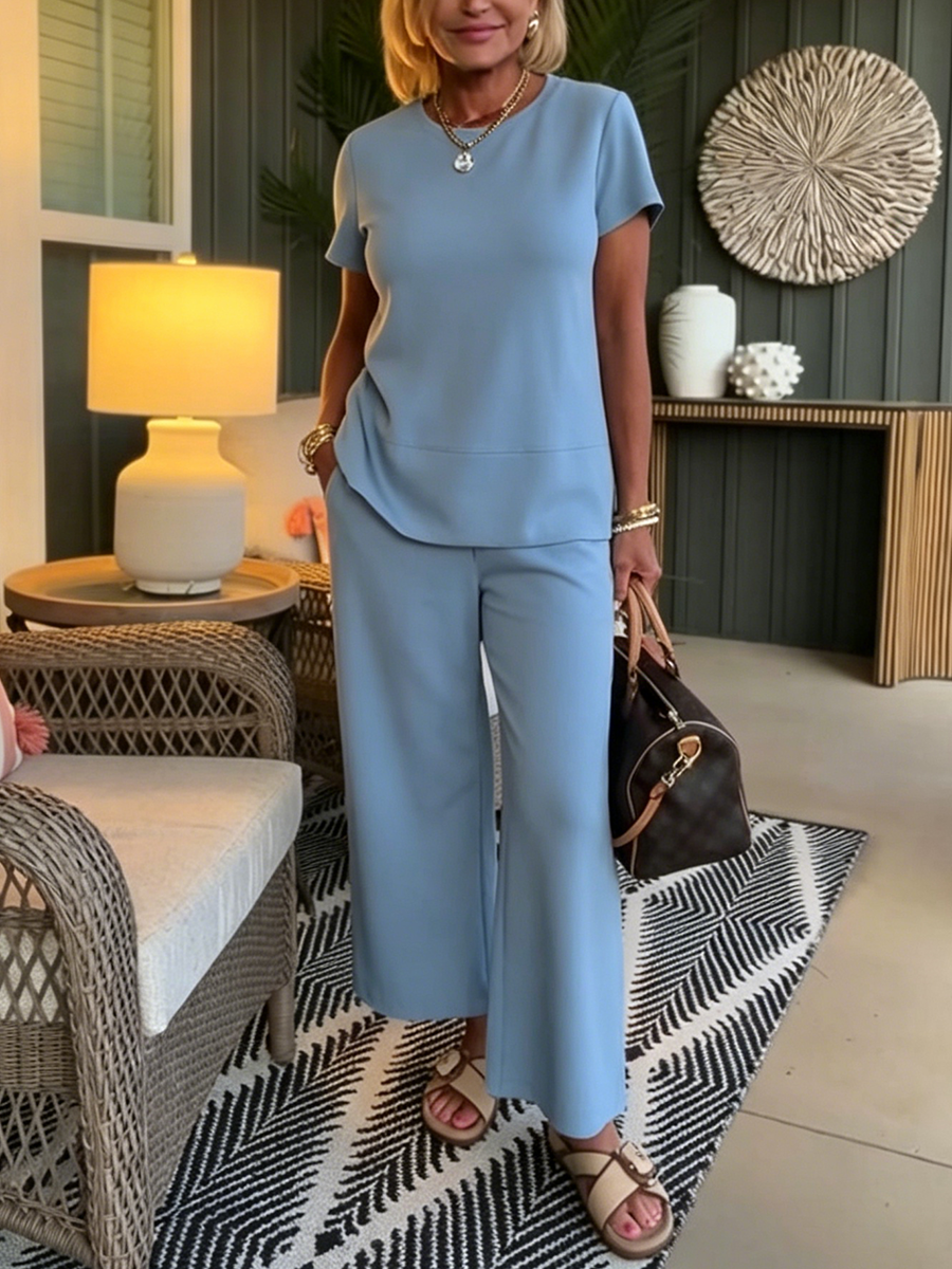 Nolwenn | Soft Short Sleeve Pants Set