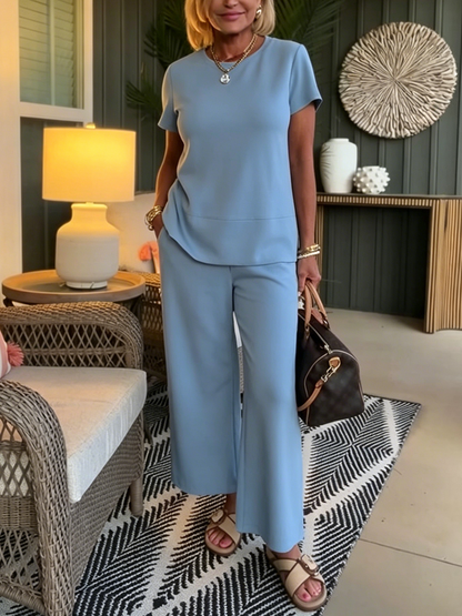 Nolwenn | Soft Short Sleeve Pants Set