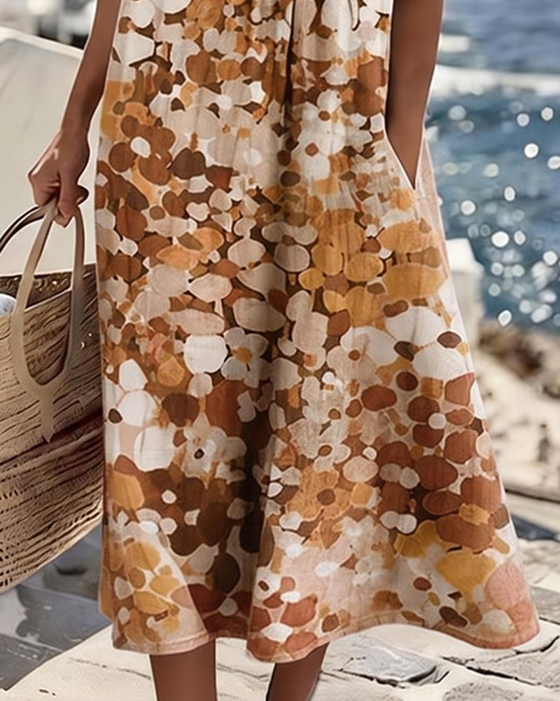 Orlena | Floral Print Relaxed Midi Dress