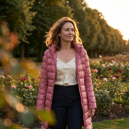 Jorielle | Lightweight Hooded Long Puffer Coat