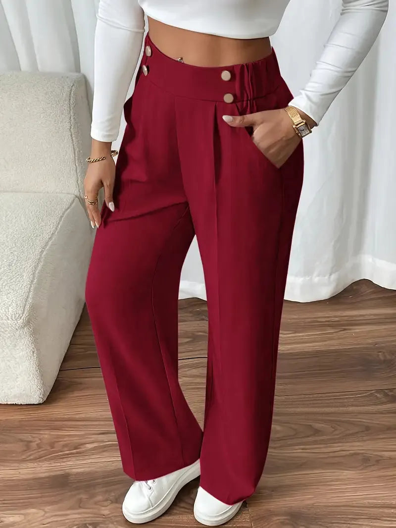 Vianne | Flattering High Waist Wide Leg Pants