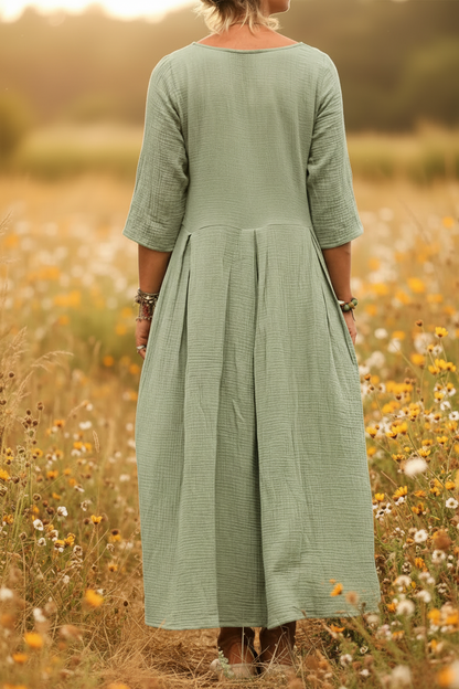 Mirevalda | Flowy Pleated Maxi Dress
