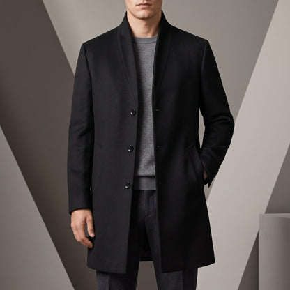 Kerrick | Tailored Stand Collar Long Coat
