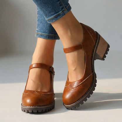 Olympia | Classic Mary Jane Block Heel Shoes