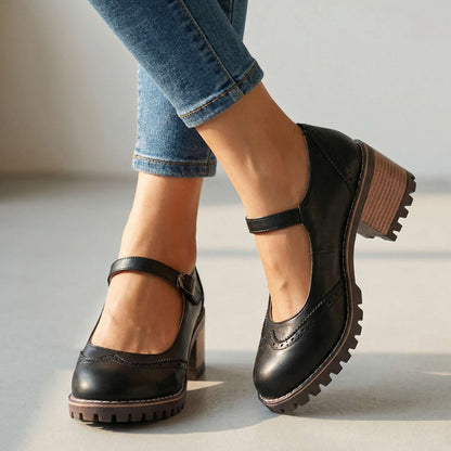 Olympia | Classic Mary Jane Block Heel Shoes
