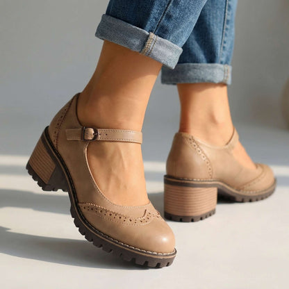 Olympia | Classic Mary Jane Block Heel Shoes