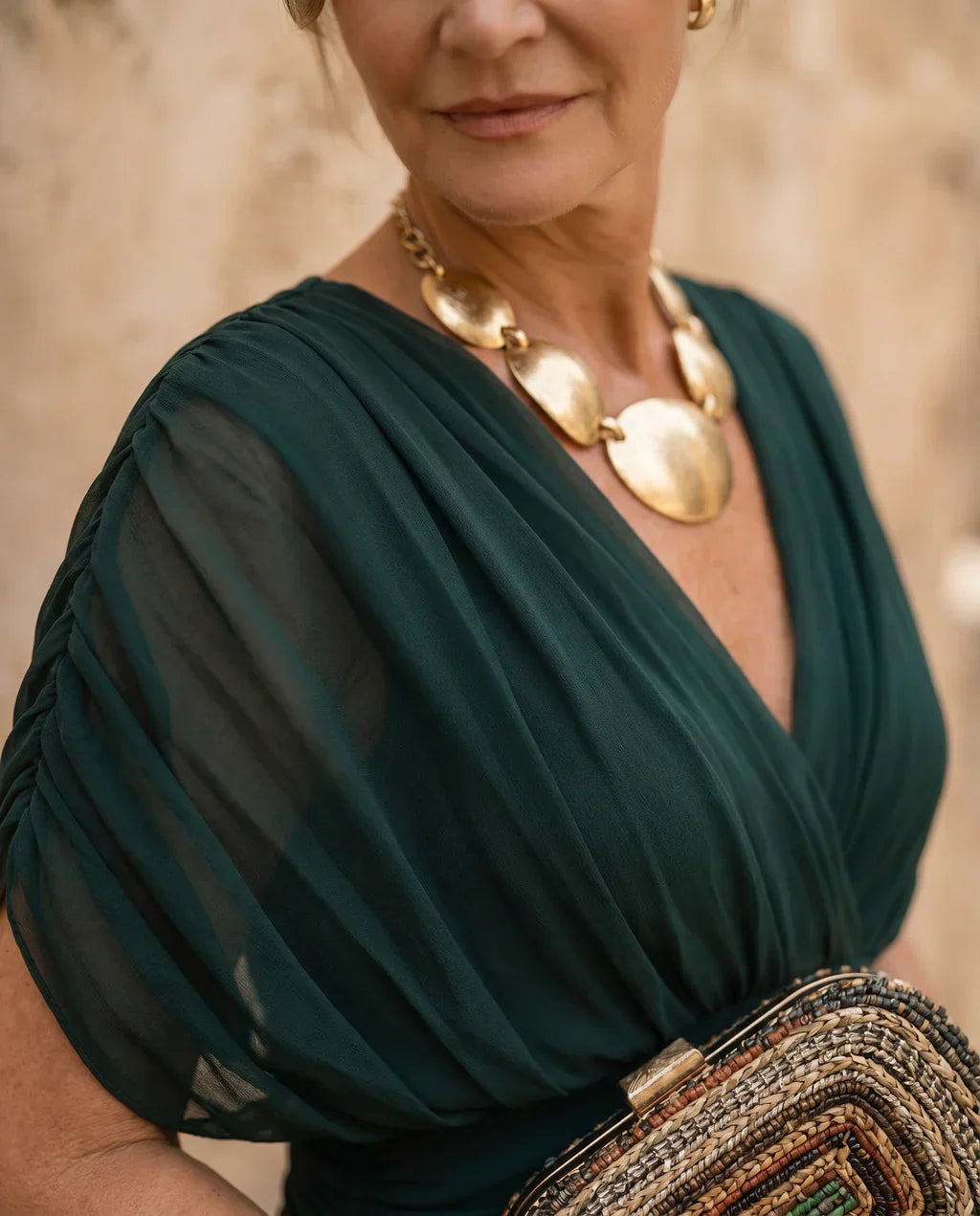 Selvoria | Elegant Draped Maxi Dress