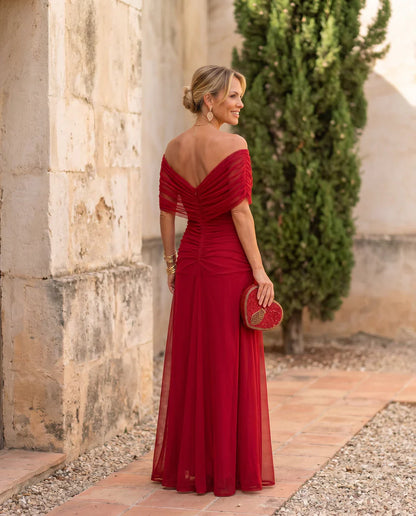 Selvoria | Elegant Draped Maxi Dress