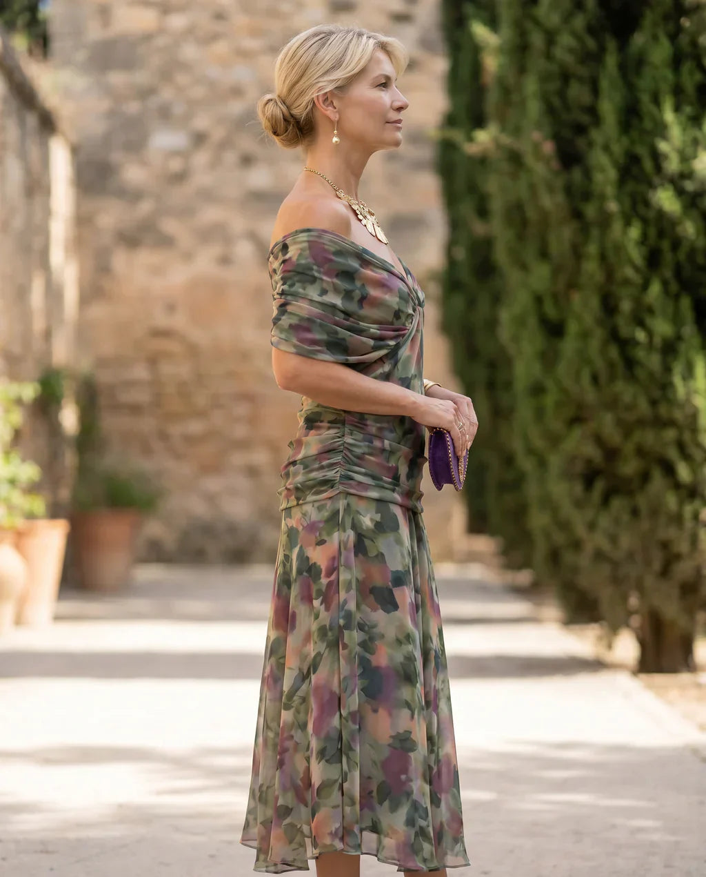 Selvoria | Elegant Draped Maxi Dress