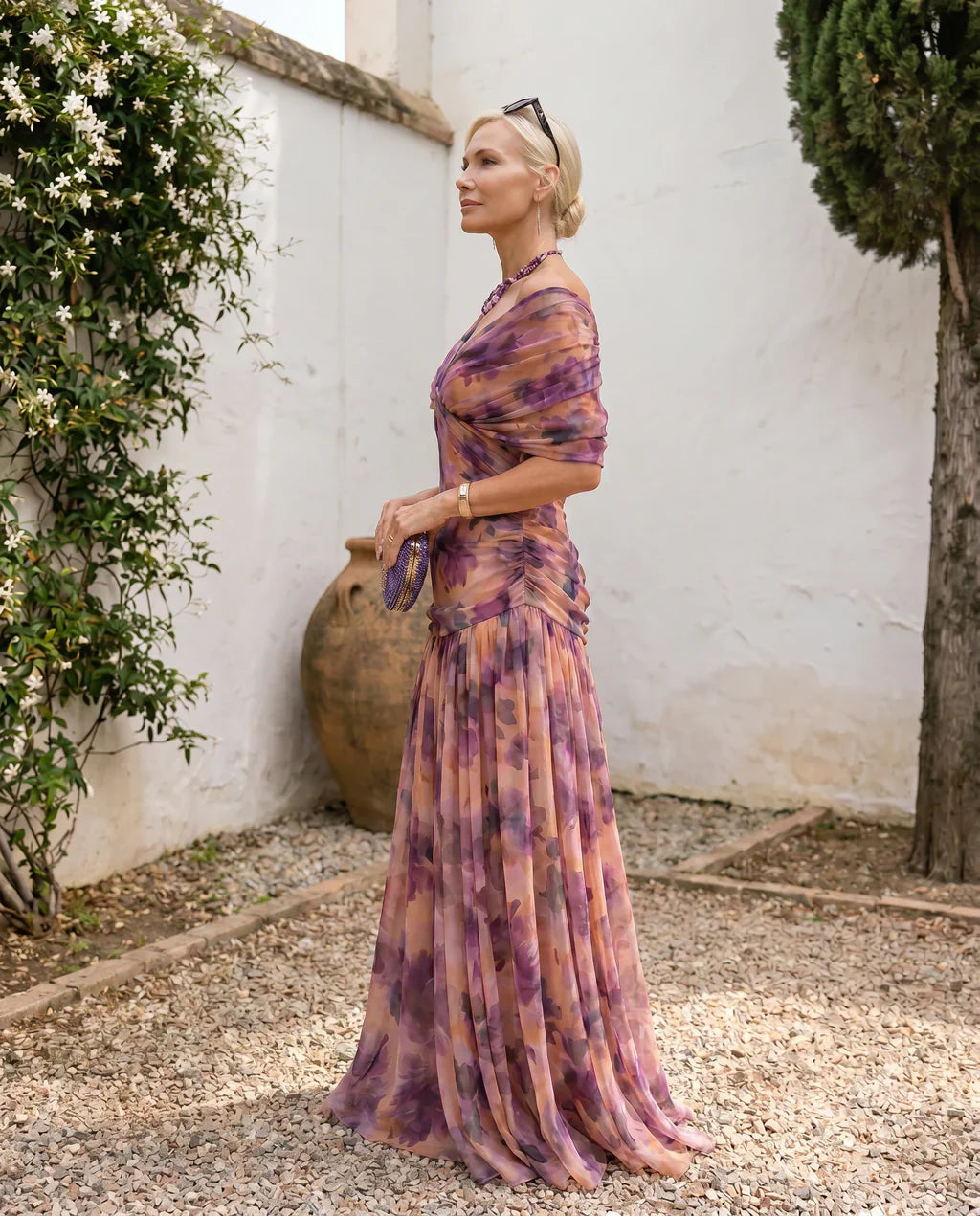 Selvoria | Elegant Draped Maxi Dress