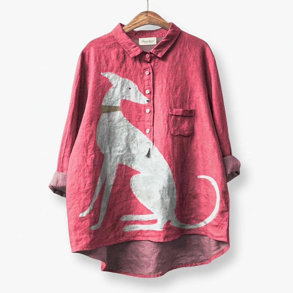 Fenella | Button Front Printed Blouse