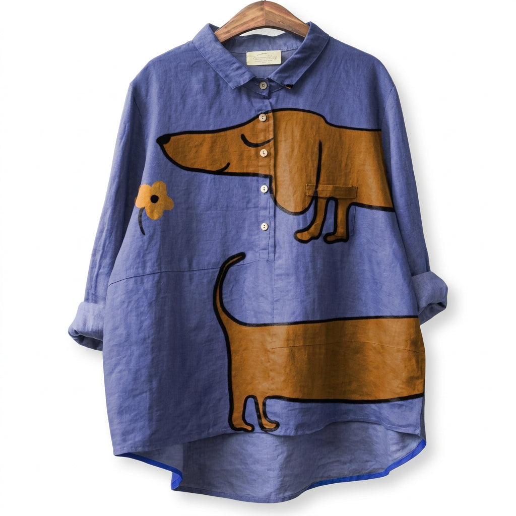 Fenella | Button Front Printed Blouse
