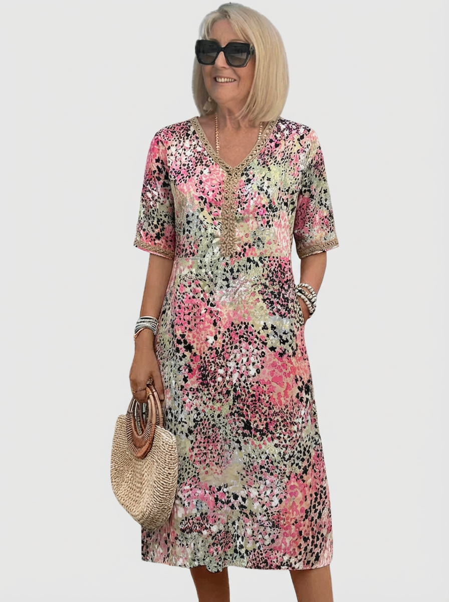 Thessavine | Casual Floral Tunic Dress