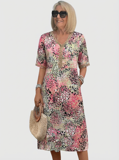 Thessavine | Casual Floral Tunic Dress