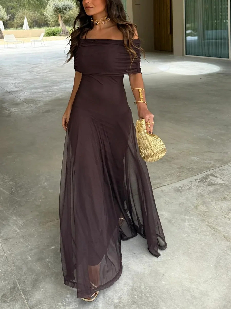 Soltherisse | Off Shoulder Evening Maxi Dress