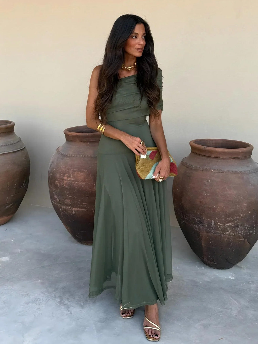 Soltherisse | Off Shoulder Evening Maxi Dress