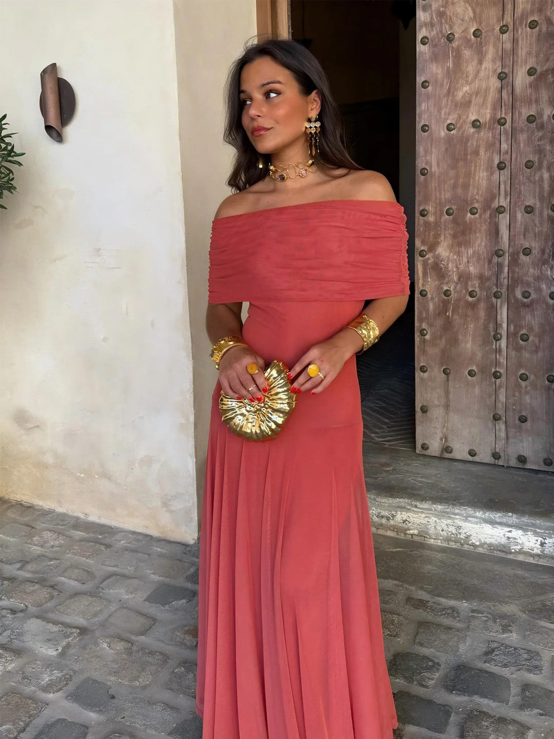Soltherisse | Off Shoulder Evening Maxi Dress