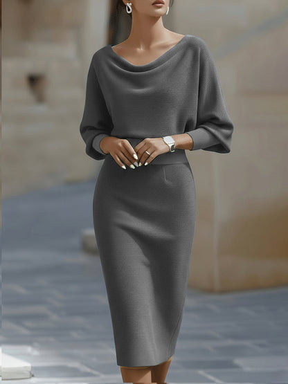 Tamsina | Elegant Textured Bodycon Midi Dress