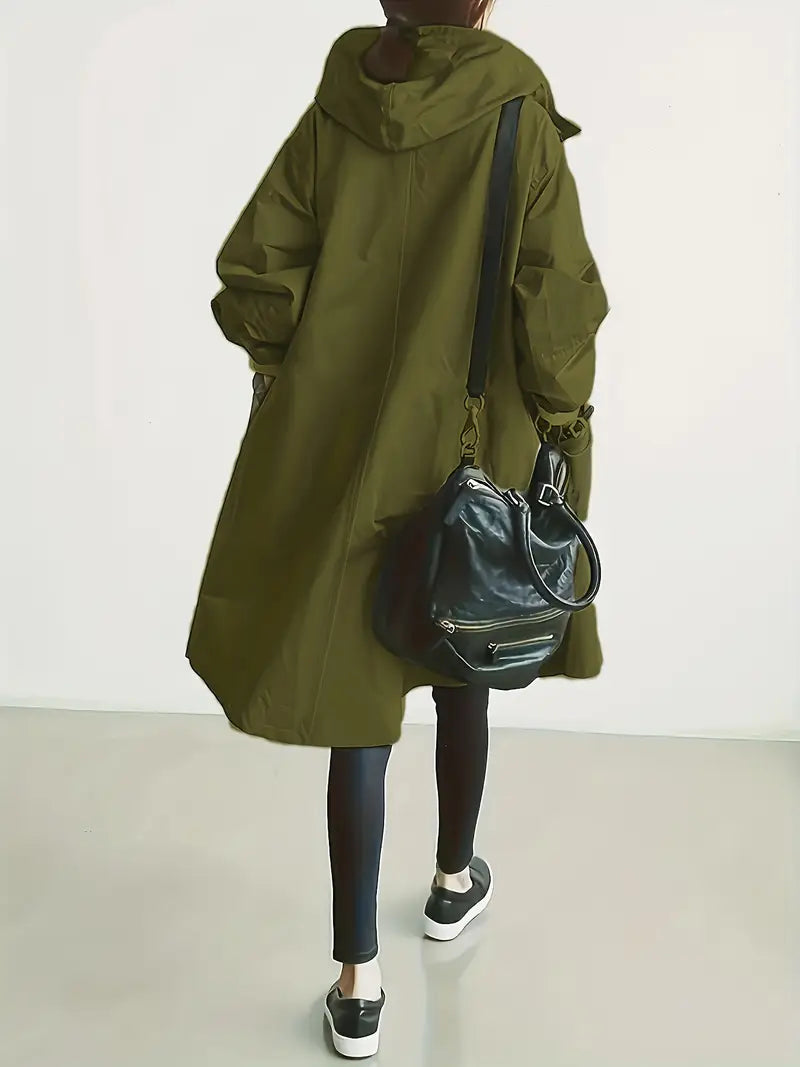 Francine | Button Front Hooded Jacket