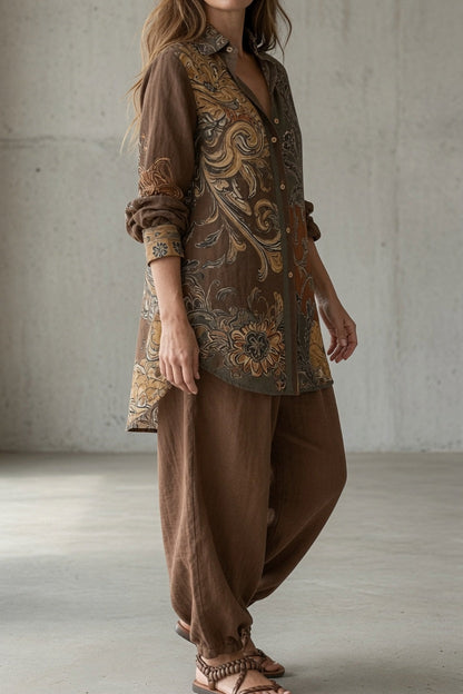 Halcyon | Vintage Printed Two Piece Set