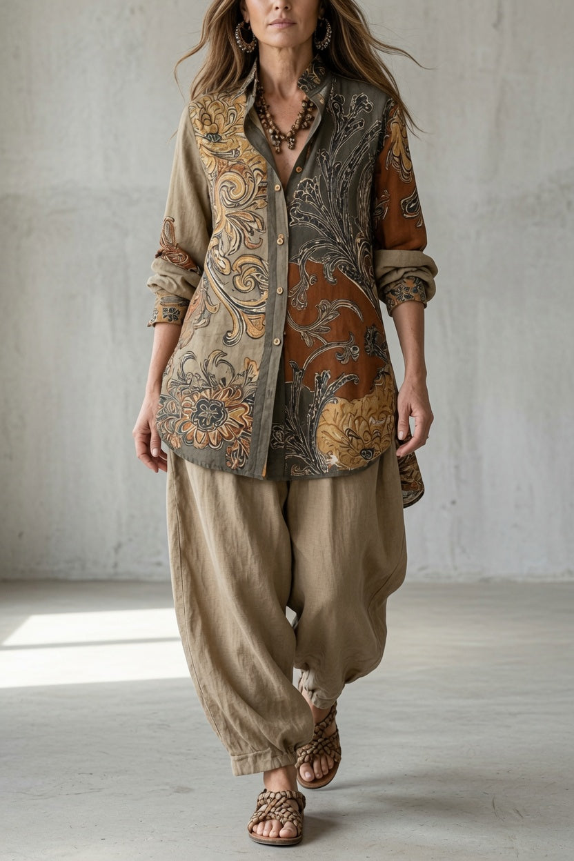 Halcyon | Vintage Printed Two Piece Set
