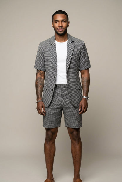 Brennon | Modern Checked Summer Suit Set