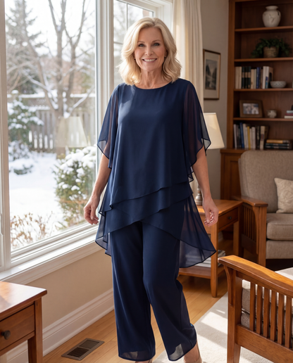 Beatrice | Chiffon Overlay Two Piece Set