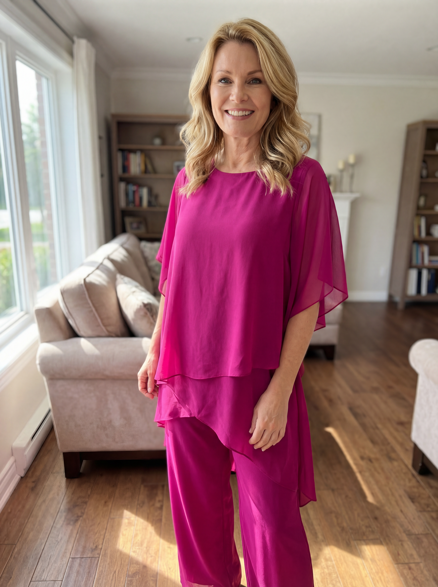 Beatrice | Chiffon Overlay Two Piece Set