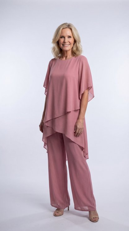 Beatrice | Chiffon Overlay Two Piece Set