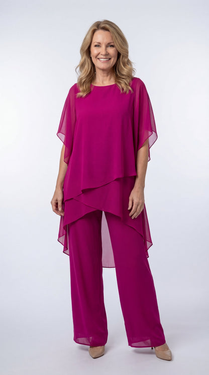 Beatrice | Chiffon Overlay Two Piece Set