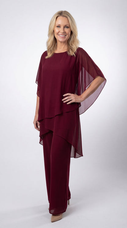 Beatrice | Chiffon Overlay Two Piece Set