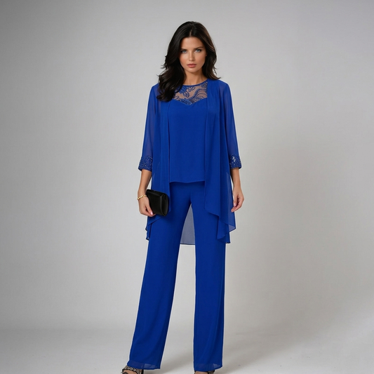 Thessalie | Elegant Wide Leg Three Piece Outfit