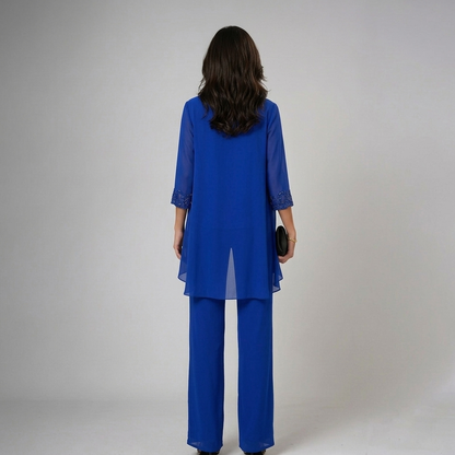 Thessalie | Elegant Wide Leg Three Piece Outfit