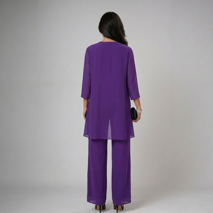 Thessalie | Elegant Wide Leg Three Piece Outfit