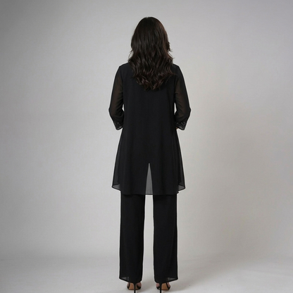 Thessalie | Elegant Wide Leg Three Piece Outfit