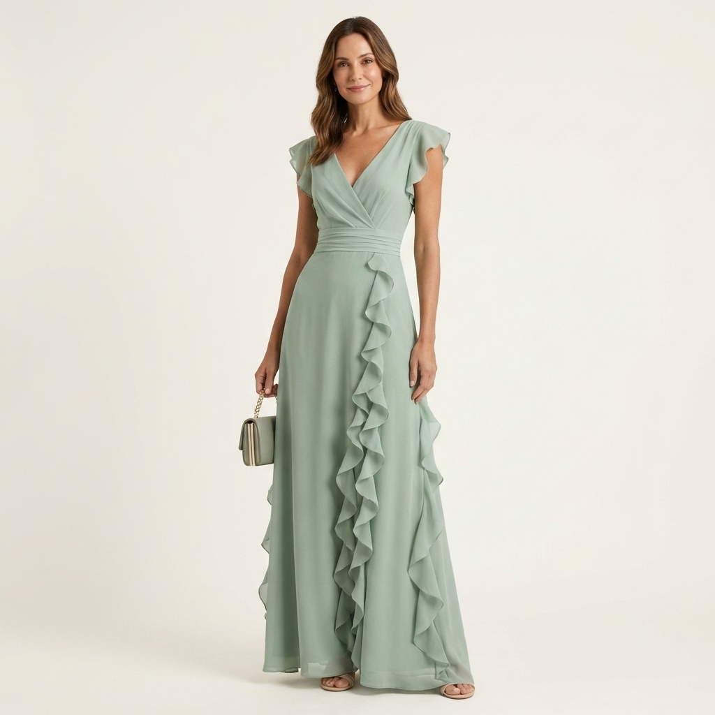 Evelina | Ruffle Wrap Maxi Dress