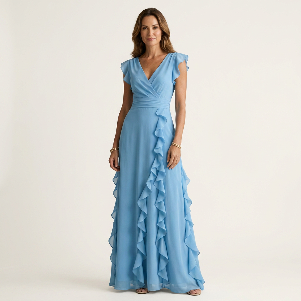 Evelina | Ruffle Wrap Maxi Dress