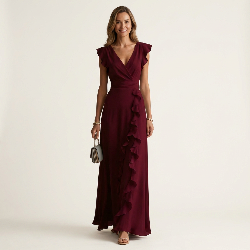 Evelina | Ruffle Wrap Maxi Dress