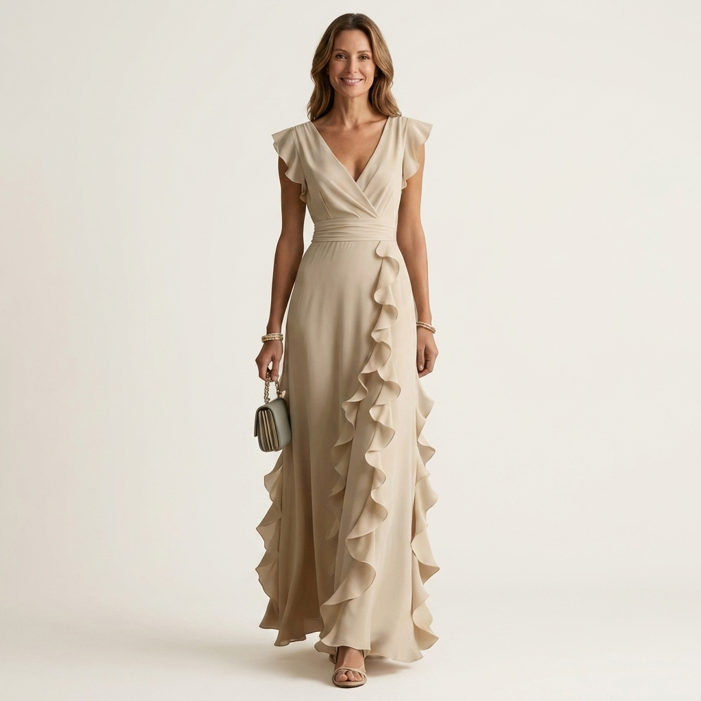 Evelina | Ruffle Wrap Maxi Dress